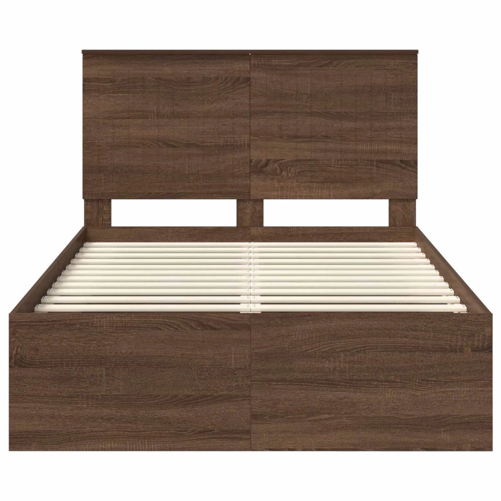 Struttura del letto Rovere Marrone 120 x 200 cm Pino massello 3411034