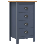 Credenza buffet cassettiera mobile contenitore organizer cucina soggiorno salotto Hill 46 x 35 x 80 cm legno massello di pino grigio 02_0035674