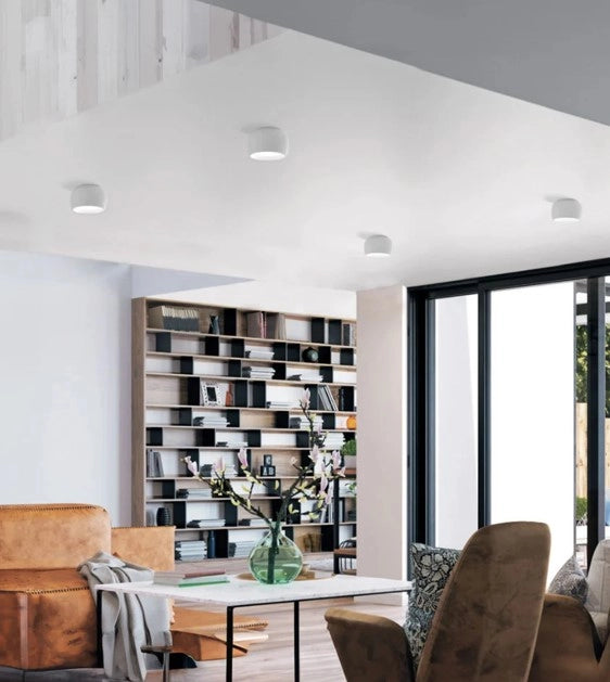 MYSIA lampada da Soffitto 1 Luce Bianca in gesso attacco GX53 11x11cm