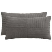 Federa 2 pcs ALMELO Grigio Scuro 40 x 70 cm corduroy 914487