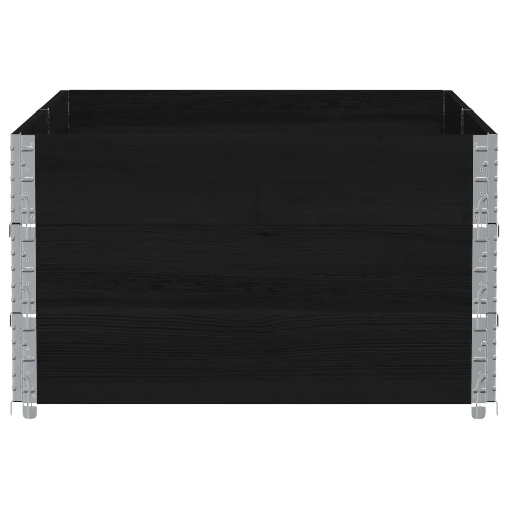 Fioriera da Giardino Nera 150x100 cm in Legno Massello di Pino 3295440