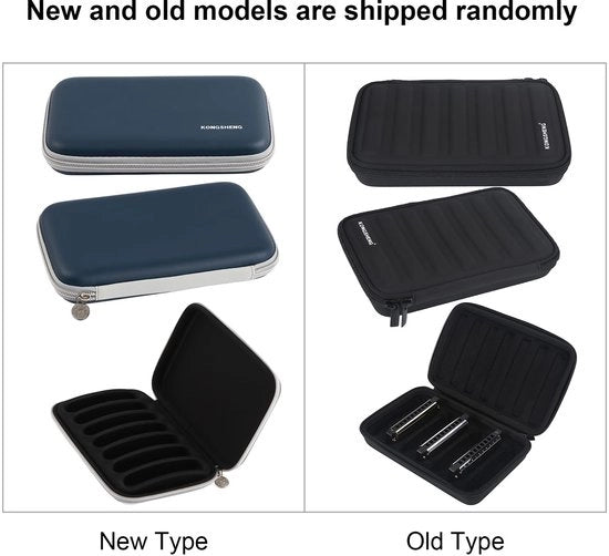 Tas per 7 Mondharmonica - Pelle PU - Leggero - Duraturo - Cerniera Anticorrosiva - Grande Capacità - Custodia di Stoccaggio