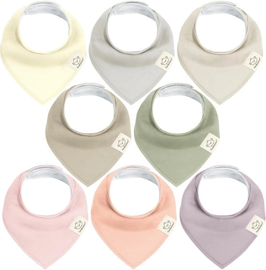 8 pacchi di bandana per bambini - Bandane per bambini unisex, bandane per bambini superassorbenti, bandane per bambini in cotone biologico, bandane per bambini, salviette per biberon (Embrace)