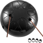 Tromba a 8 note per esterno 15 cm per giardino handpan per meditazione yoga terapia del suono (nero)