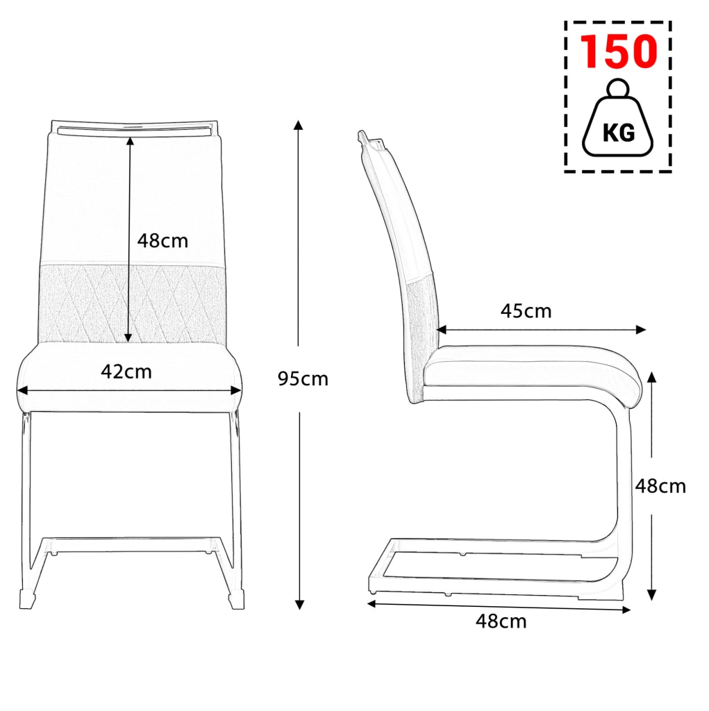 Sedia da pranzo ergonomica grigia con schienale in PU e lino