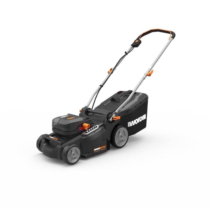 Rasaerba a Batteria 40V WG737E Nitro Brushless Taglio 37 cm 2 in 1 per Giardini fino a 550 m² con Cesto 40L - Worx