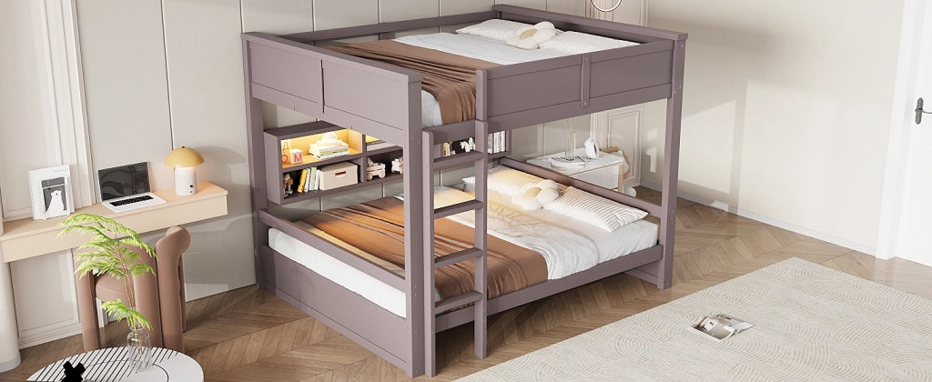 LETTO A CASTELLO 160x200 cm marrone con 6 vani contenitore