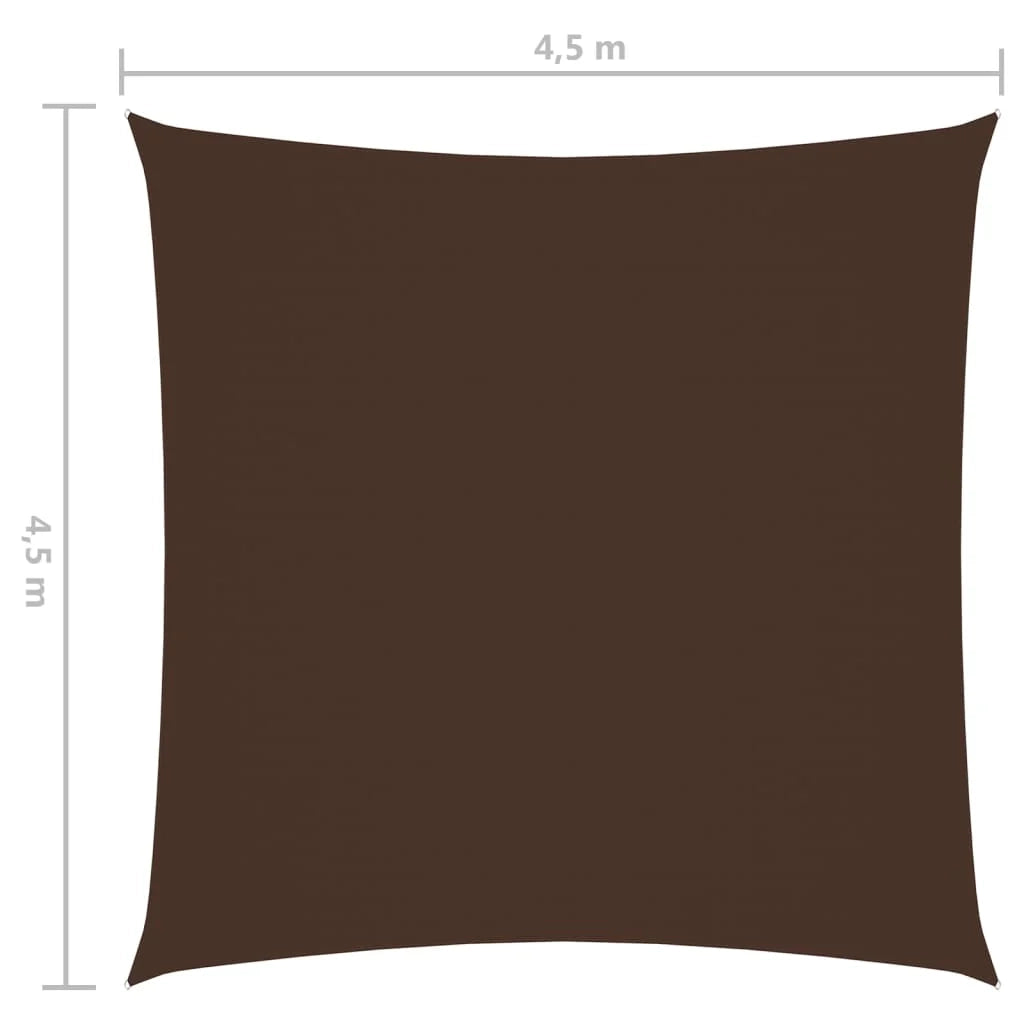 Vela ombreggiante/ombrellone quadrato in tessuto Oxford 4,5 x 4,5 m marrone 02_0009497