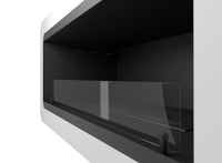 Camino a Bioetanolo da Pavimento 82x44 cm Inecco Bianco con Vetro