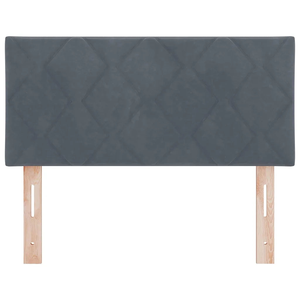 Testiera LED con testiera-Testata con LED-Testiera Decorativa Grigio scuro 100 cm Pelle Sintetica 115758