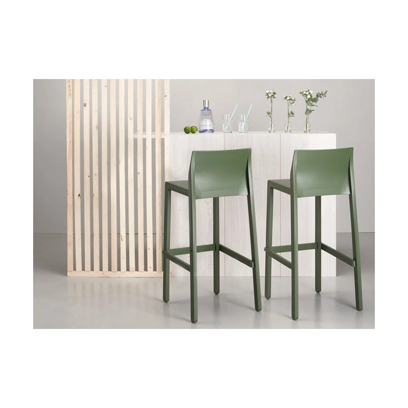 SET 4 SGABELLI KATE TECNOPOLIMERO HT 75CM MADE IN ITALY SCAB DESIGN - Tortora 15