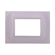 Placca Plastica Quadrata Serie Space 3P Colore Bianco Compatibile Con Bticino Living Light