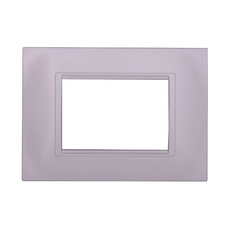Placca Plastica Quadrata Serie Space 3P Colore Bianco Compatibile Con Bticino Living Light