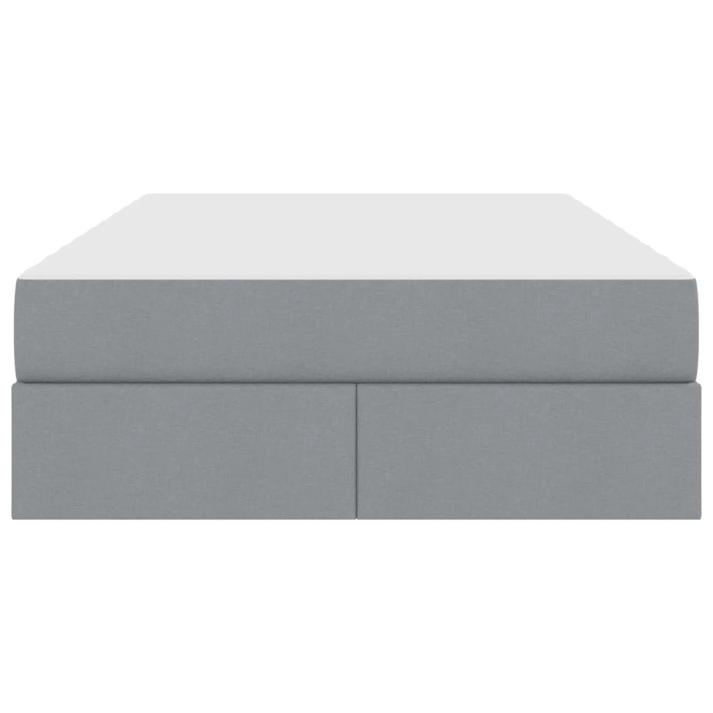 Letto con contenitore e materasso Grigio chiaro 120 x 190 cm 3399646