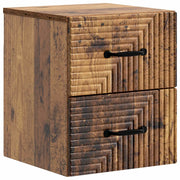 Mobiletto da notte a muro Legno antico 34,5 x 33 x 40 cm 898651