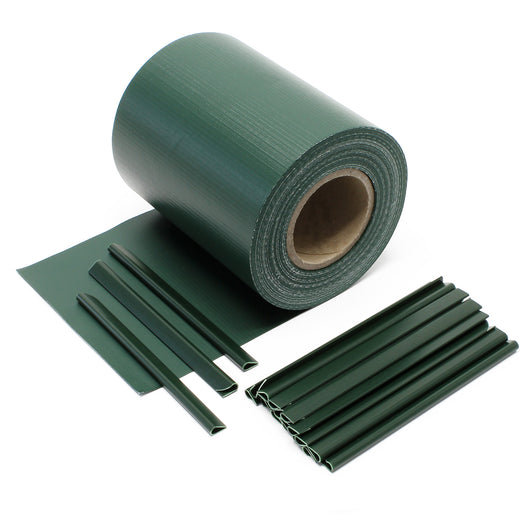 Strisce Frangivista in PVC 35mx19 cm verde 650g/m² con 20 clip Frangivento da recinzione