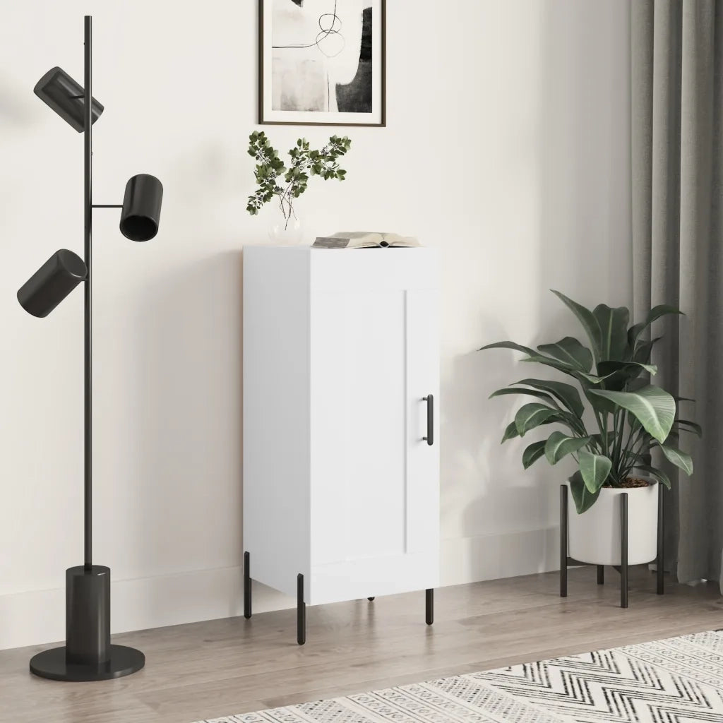 Credenza | Madia | Buffet da pranzo | Armadio da pranzo Bianca 34,5x34x90 cm in Legno Multistrato