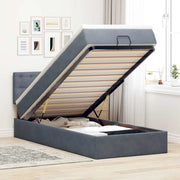 Struttura Letto Pouf con Materasso 90x190 cm in Velluto 3311886