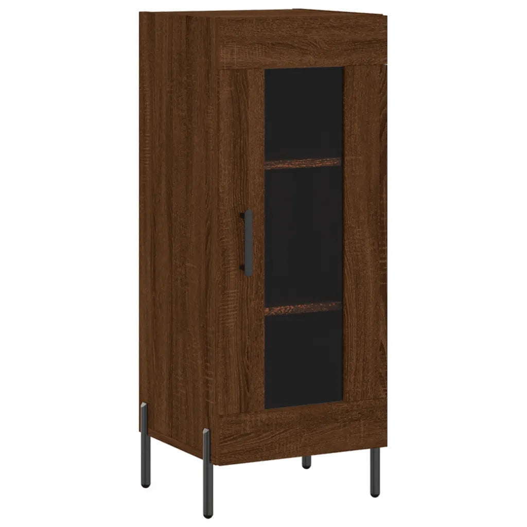 Credenza | Madia | Buffet da pranzo | Armadio da pranzo Rovere Marrone 34,5x34x90 cm in Legno Multistrato