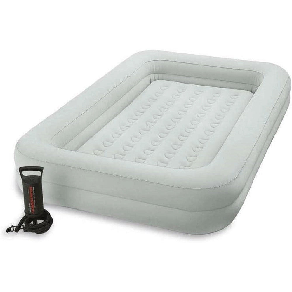 Trade Shop - Materassino Gonfiabile Baby Con Pompa Manuale Pvc 107x168x25cm Per Bambini 66810 -