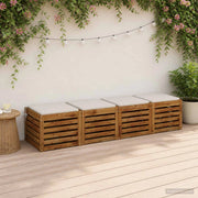 Cuscini per Sedia in 4 Pezzi SOEST 4 pz 100% Poliestere Bianco 944501