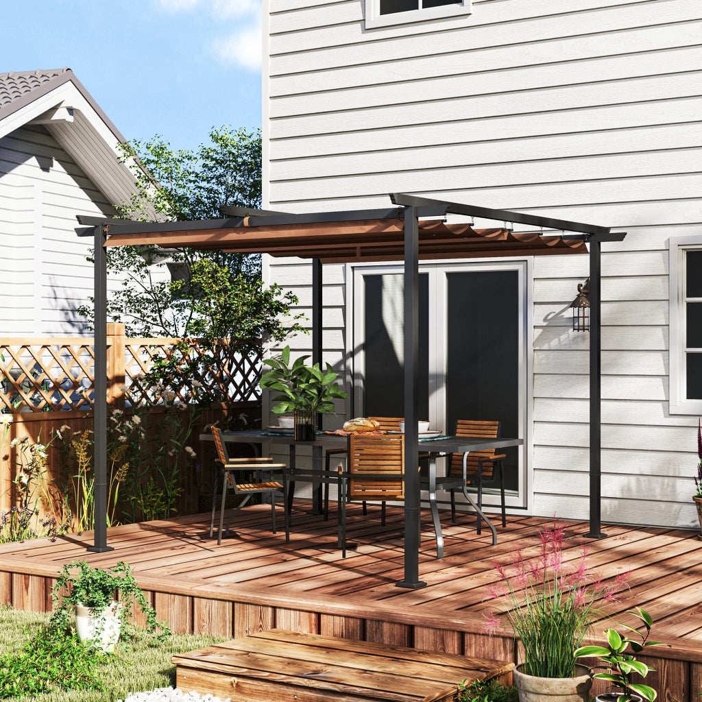 Pergola giardino esterno 3x3 m ¨C zephmum ¨C marrone