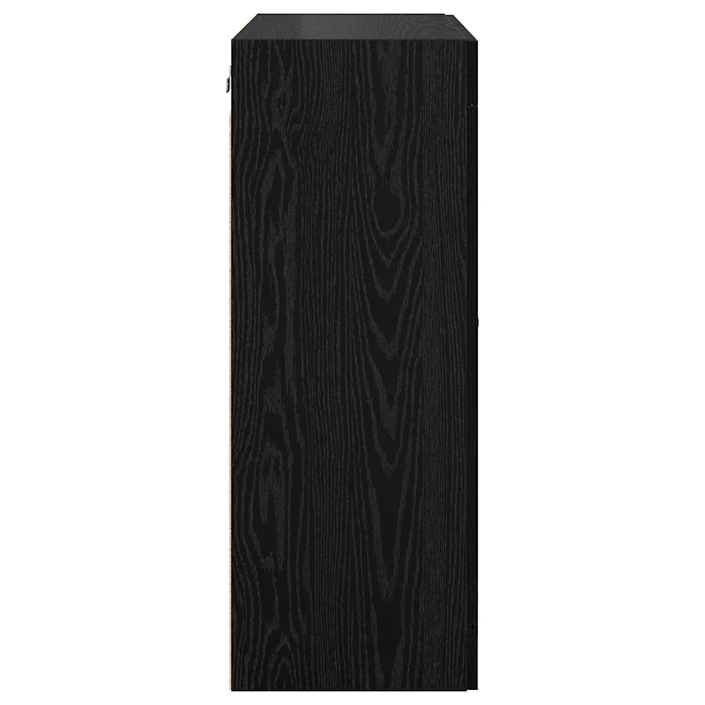 Mobile a muro 2 pcs Rovere Nero 69,5 x 34 x 90 cm 3415592