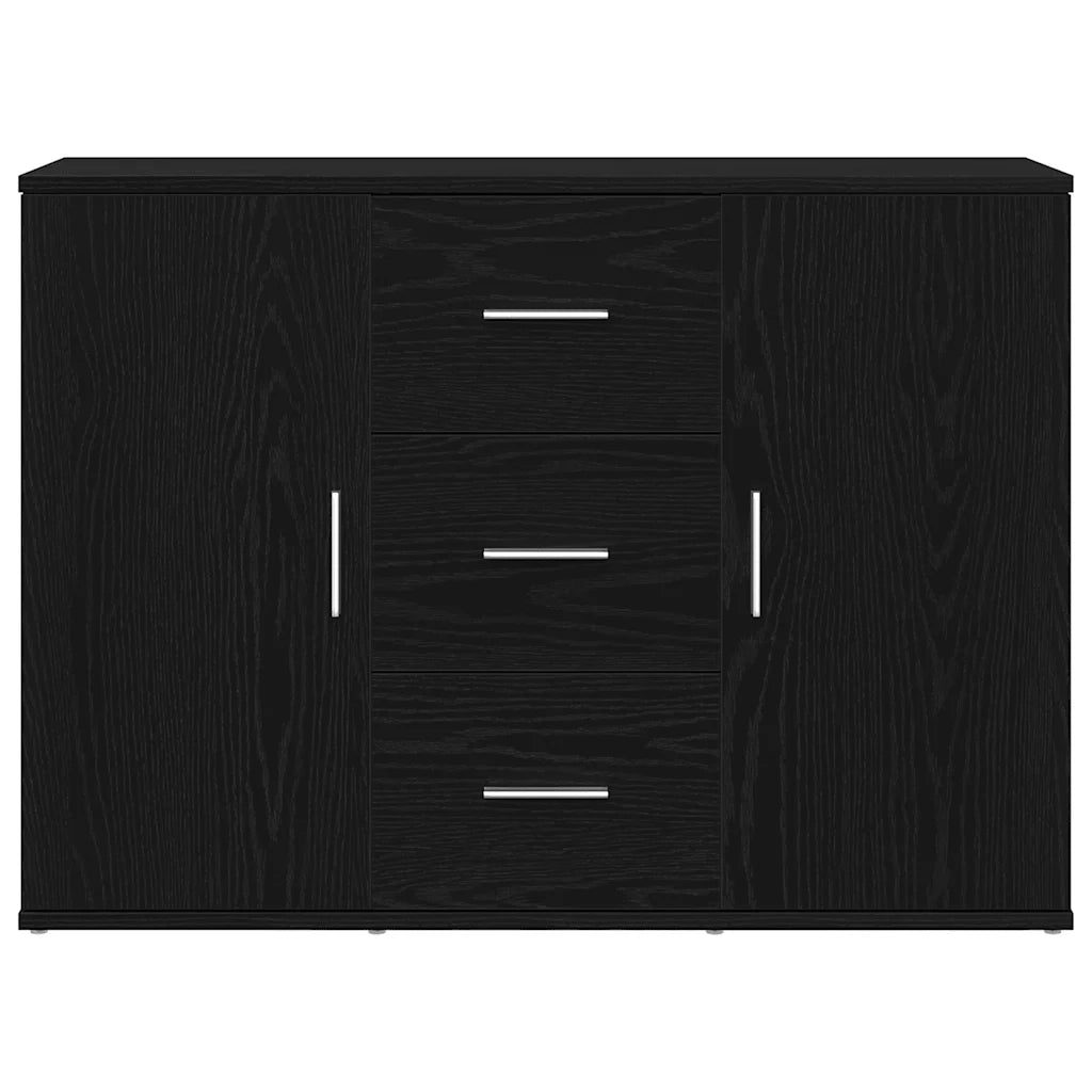 Credenza-Buffet-Armadio da cucina Rovere Nero 91x29,5x65 cm in Legno Multistrato