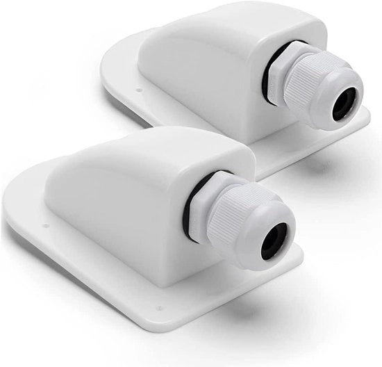Impianto di passaggio cavo solare IP68 in ABS, gabbia di connessione solare per camper, barca, caravan, set da 2 pezzi, compatibile con cavi 6-12 mm