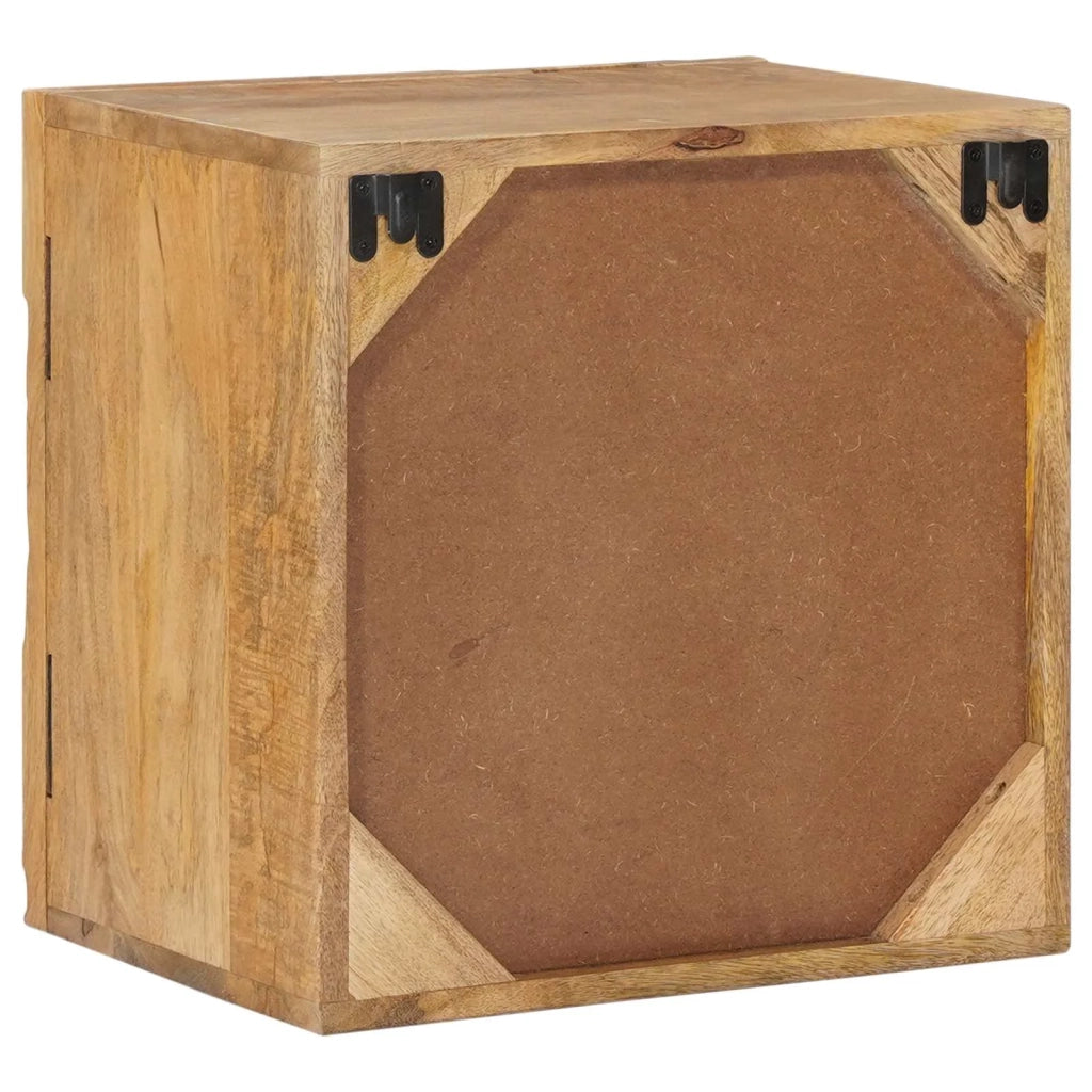 Comodino a muro fatto a mano Marrone Teak 40x30x40 cm 42020118
