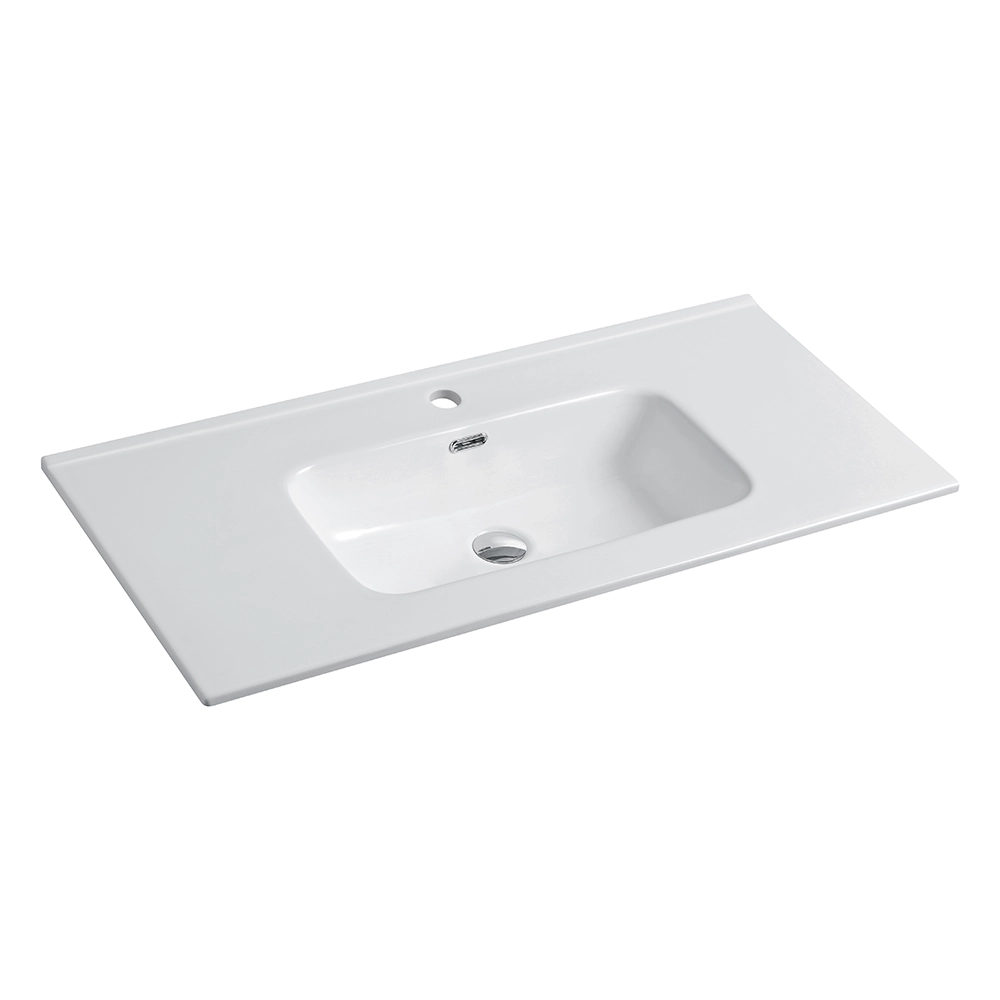 Mobile bagno sospeso modulare 100cm due cassetti rovere naturale con lavabo e specchio | Aoki