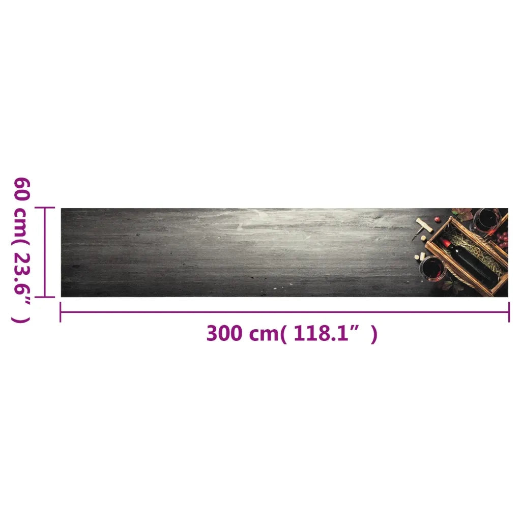 Tappeto del soggiorno | Tappeto da Cucina Lavabile Bottiglia Vino 60x300 cm in Velluto