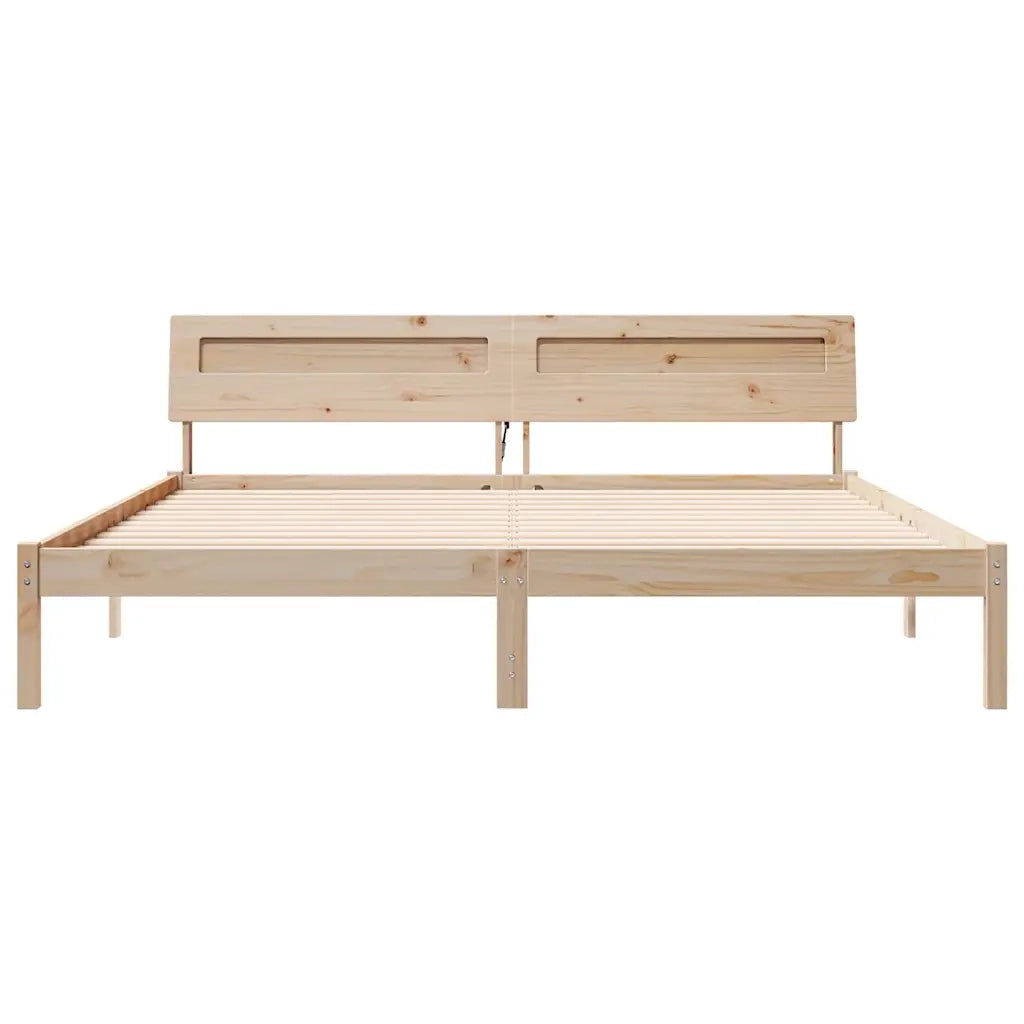 vidaXL Struttura del letto Marrone 180 x 200 cm Legno di pino massello