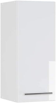 Mobile bagno Fame-Line, Bianco lucido, 30 x 72 cm, da parete per riporre accessori da bagno
