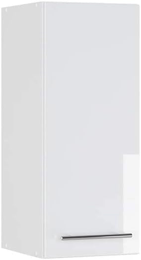 Mobile bagno Fame-Line, Bianco lucido, 30 x 72 cm, da parete per riporre accessori da bagno
