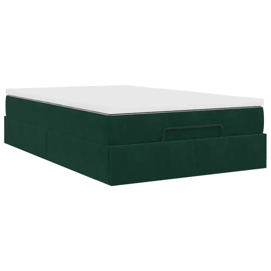 Struttura Letto Pouf con Materasso 120x200 cm Velluto 3311180