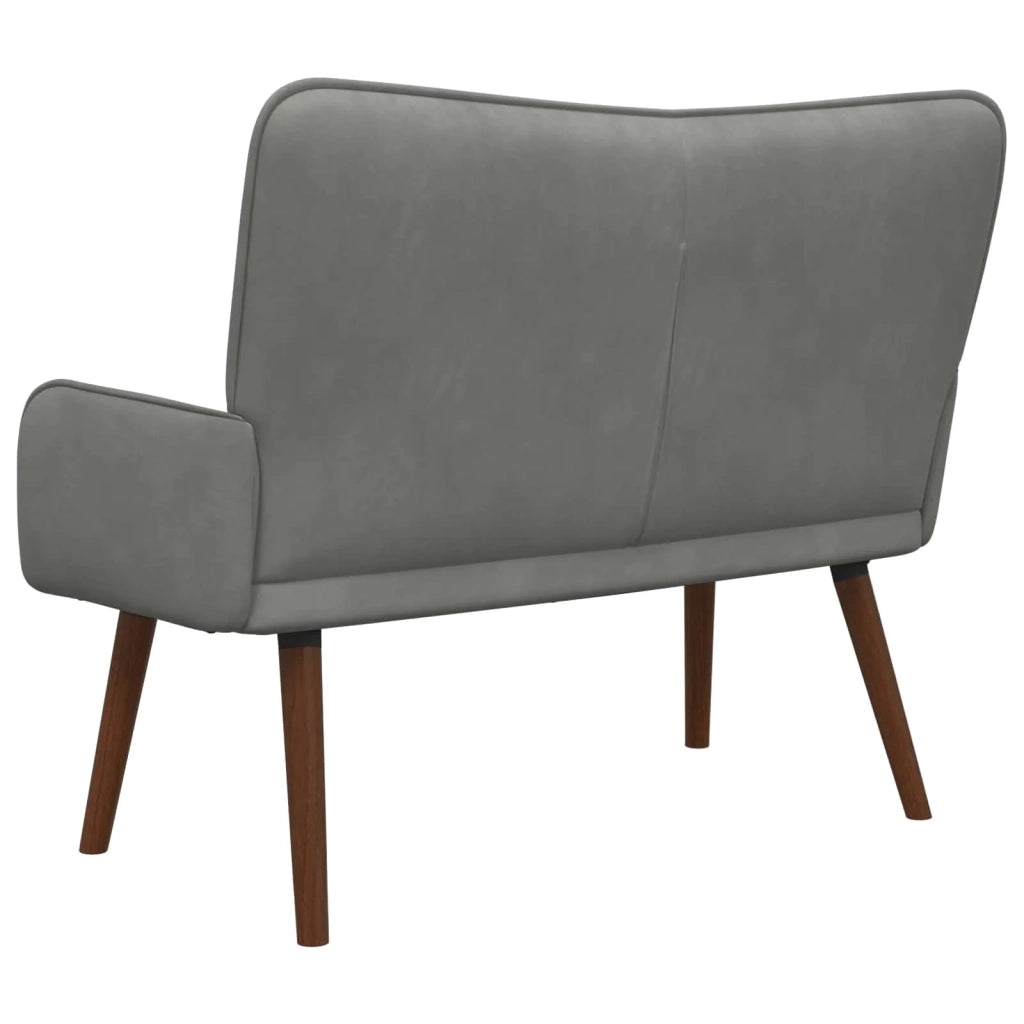 Sofa a Due Posti Grigio scuro 115 x 61 x 87 cm Velluto