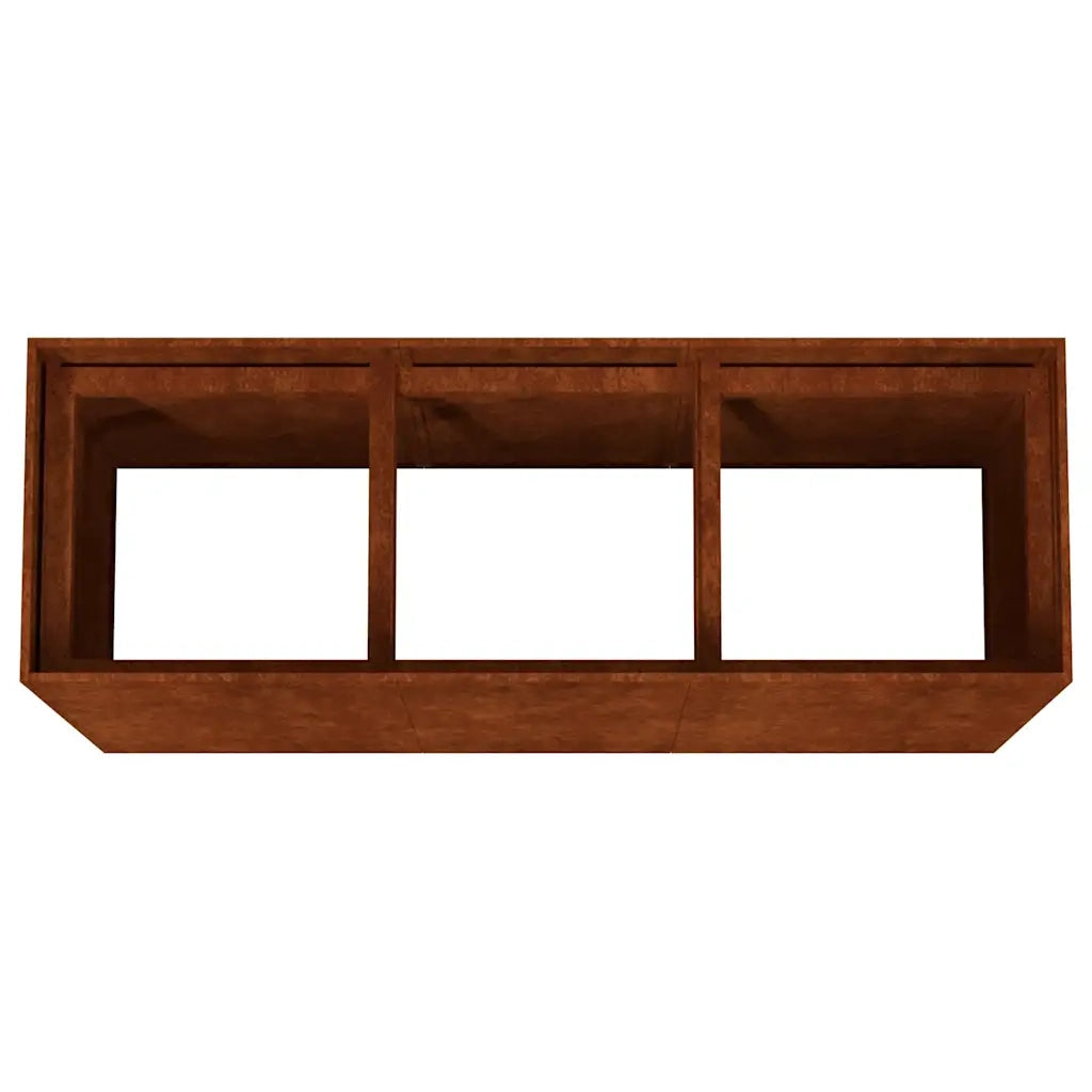 Fioriera Rialzata da Giardino 120x40x80 cm in Acciaio Corten