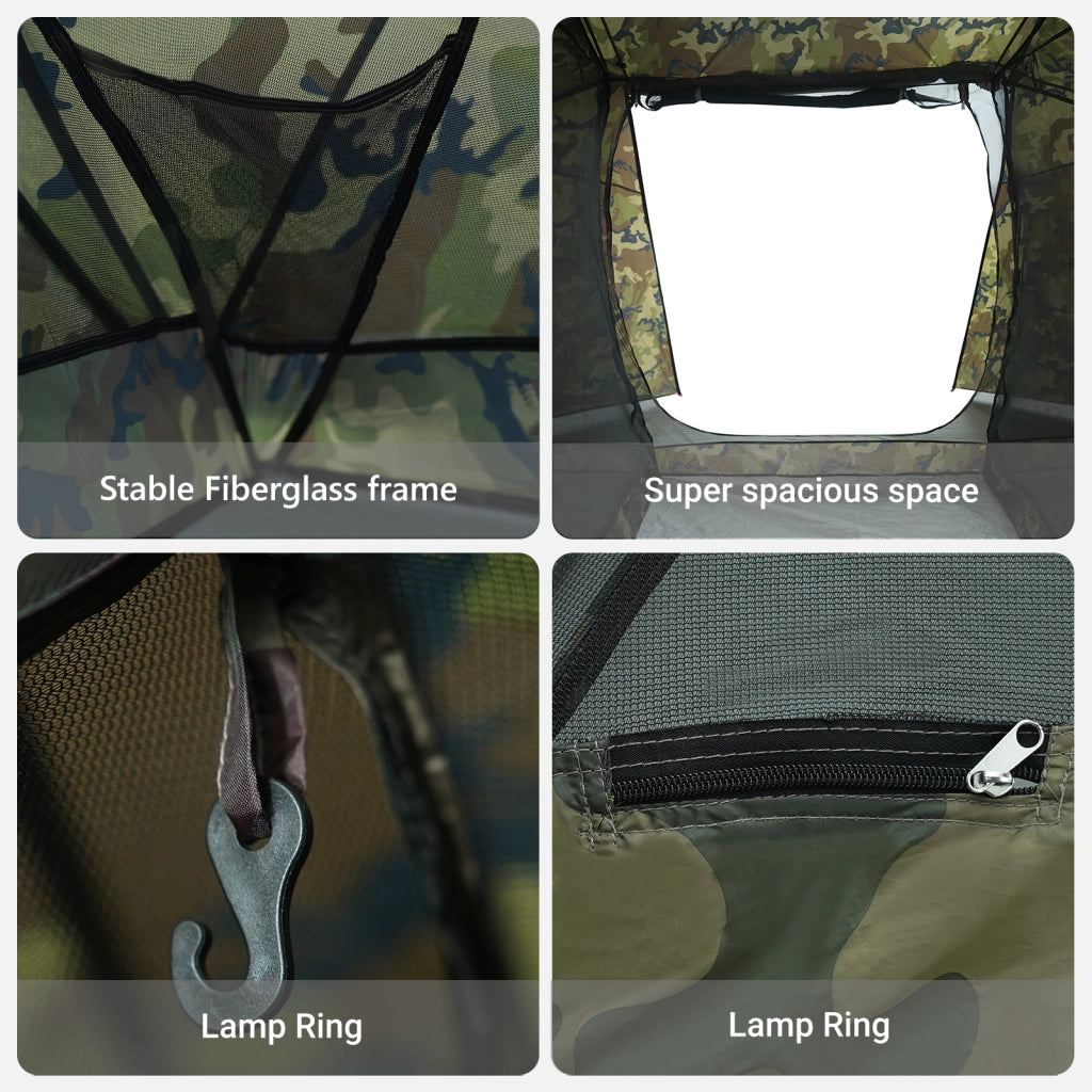 Tenda da pesca 7 Persone Mimetica Impermeabile