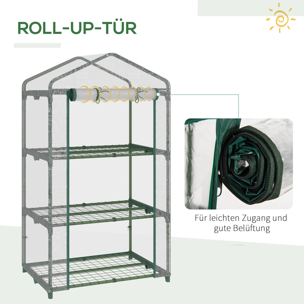 Serra invernale con scaffali ¨C zephmum ¨C 69x49x125 cm trasparente