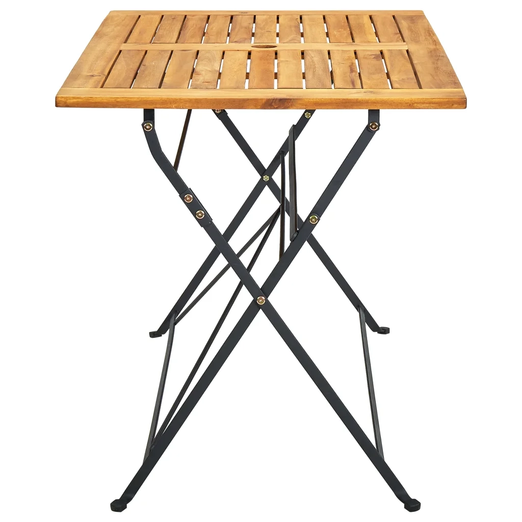 Tavolo da Giardino Pieghevole 120x70x74cm in Massello di Acacia 313159
