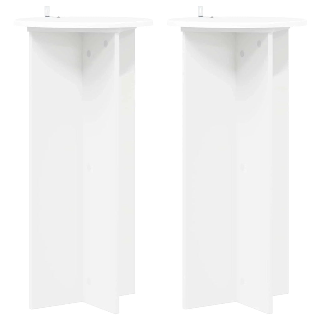 Supporto per piante 2 pcs Bianco Ø40 x 80 cm