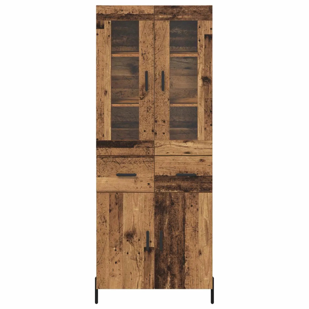 Credenza | Madia | Buffet da pranzo | Armadio da pranzo Legno vecchio 69,5 x 34 x 180 cm Legno multistrato