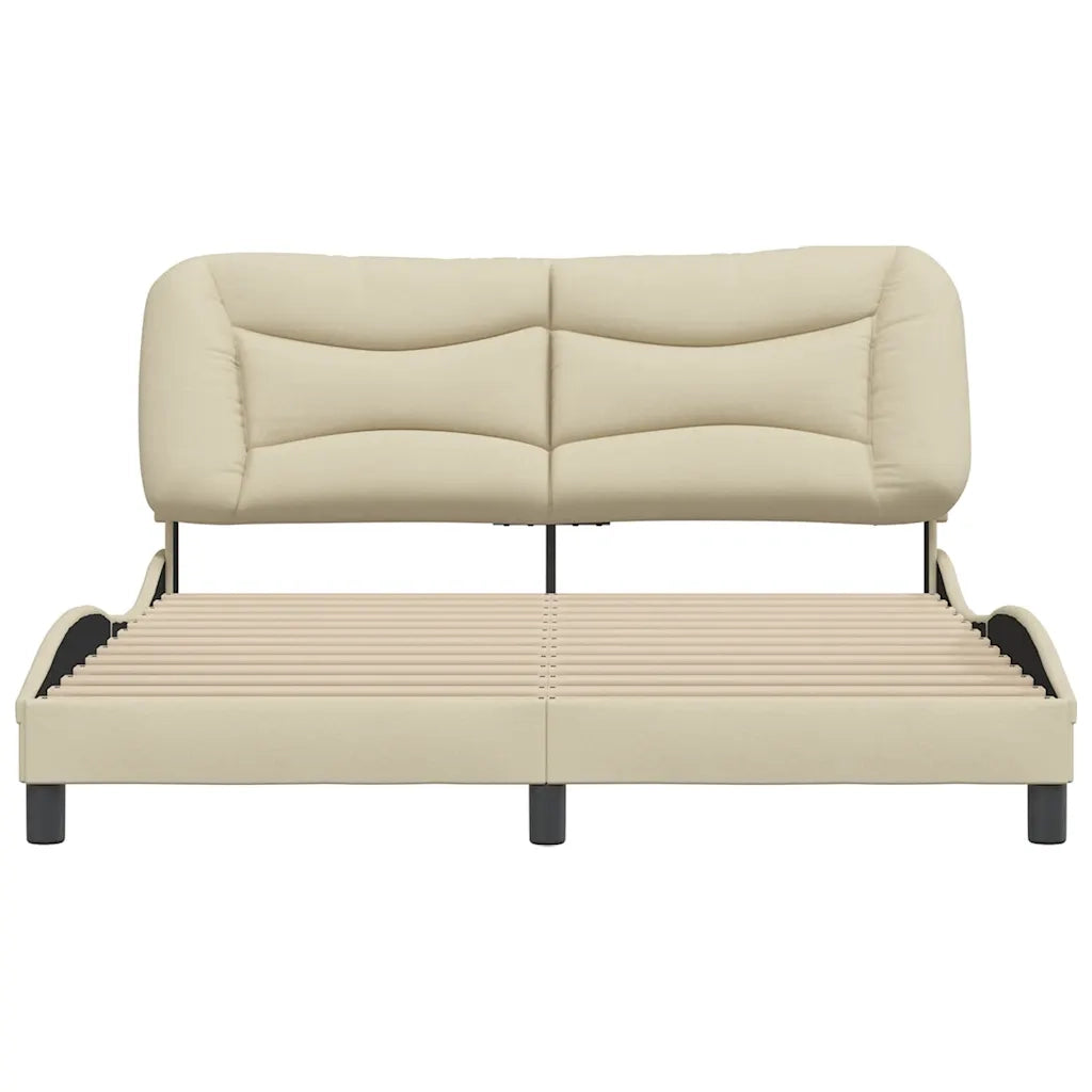 Giroletto senza Materasso Hvar Crema 160x200 cm in Tessuto 3207784