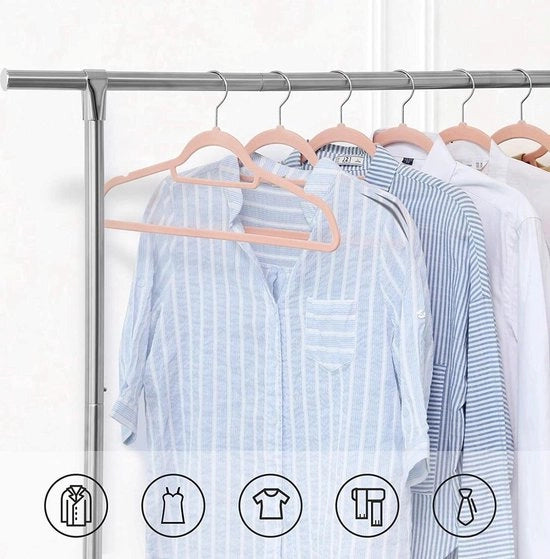 Hangers per abbigliamento anti-scivolo - Ultra Dun - Velluto - Rotante - Grigio