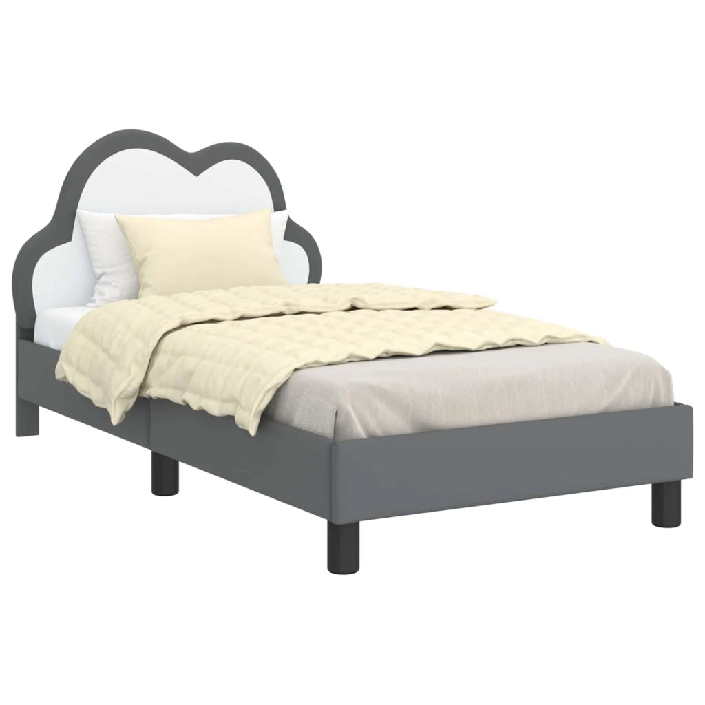 Struttura letto bambini con testata-Giroletto per bambini Grigio Chiaro 80 x 160 cm 349505