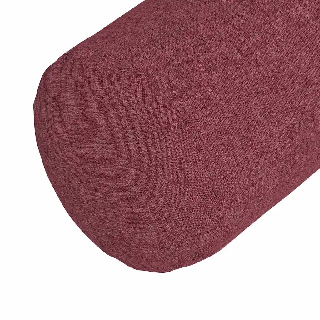 Cuscini a rullo 2 pcs Rosso Vino Ø 25 x 70 cm Tessuto