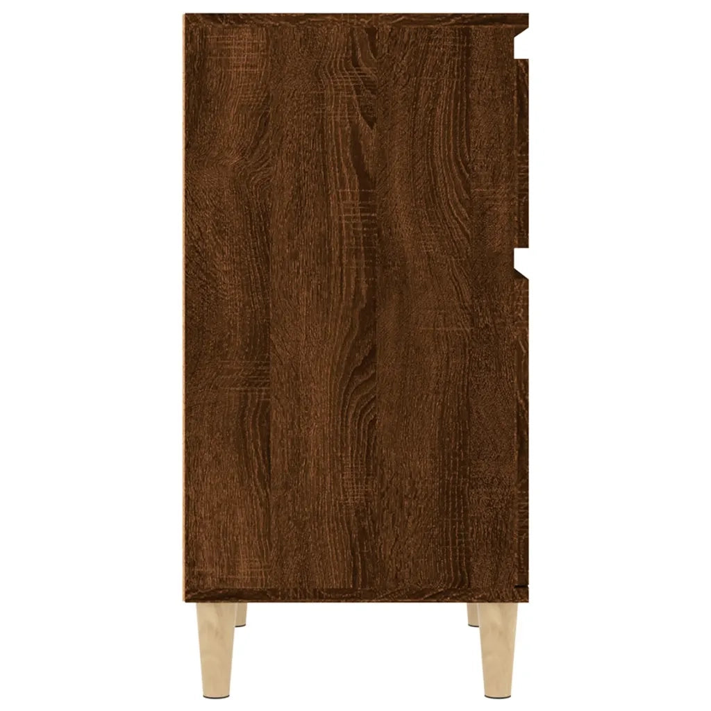 Set di 2 Comodini | Armadio da Notte | Mobiletto da notte Rovere Marrone 40x35x70 cm