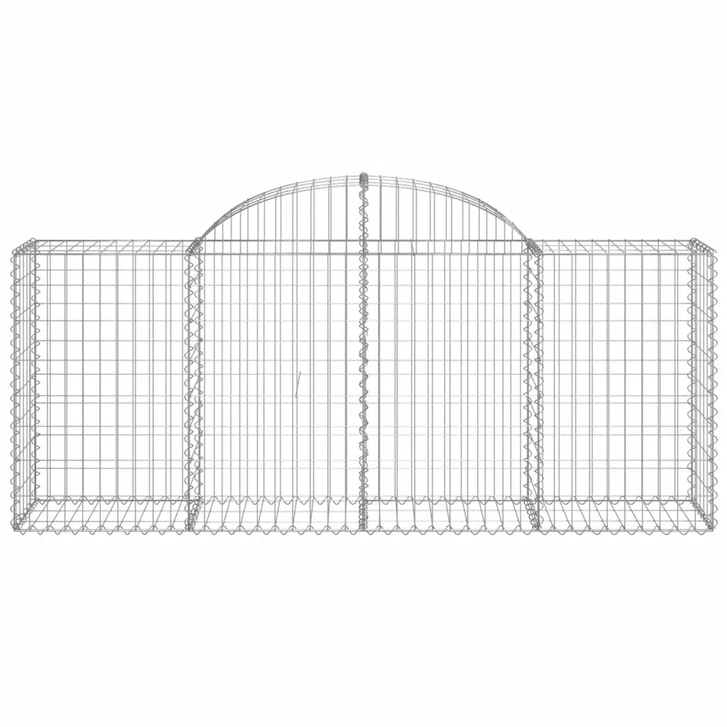 Cesti Gabbioni ad Arco 4 pz 200x50x80/100 cm Ferro Zincato 3146301