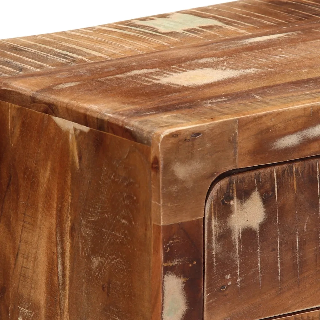 Comodini 2pz-Set di 2 Tavolino da notte 40x32x46 cm in Legno Massello di Recupero 587475
